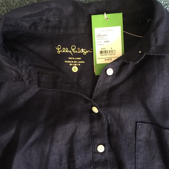 Lilly Pulitzer Tops - BNWT -  NEW ... Cute Lilly Pulitzer navy blue !